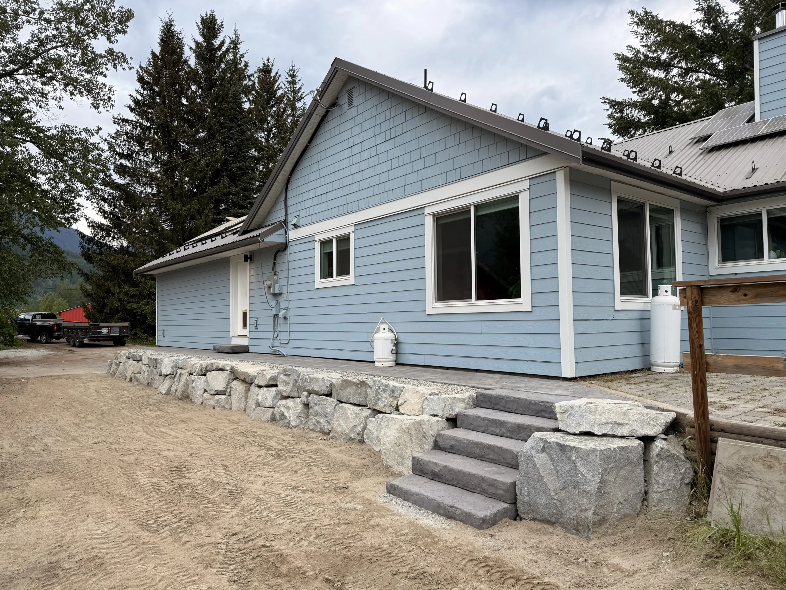 granite retaining wall replacement Pemberton BC